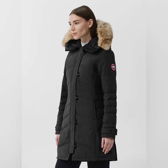 Women's Canada Goose Lorette Black Label Hooded Fur Parka size S